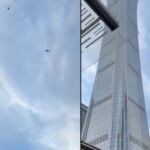 Watch: Car-sized aircraft crashes into Beijing's tallest skyscraper; police seal off area