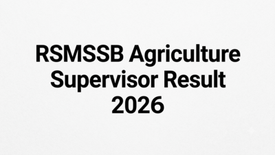 RSMSSB Agriculture Supervisor Result 2026 declared at rssb.rajasthan.gov.in; check steps to download