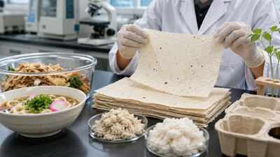 Japanese scientists convert food waste into biodegradable paper using a beloved noodle dish