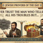 Jewish proverb of the day: “Never trust the man who tells you all his troubles but…” |