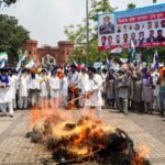 ‘Anti-farmer and anti-worker’: Kisan Mazdoor Morcha protest India-US trade deal, burn effigies of PM Modi and Donald Trump