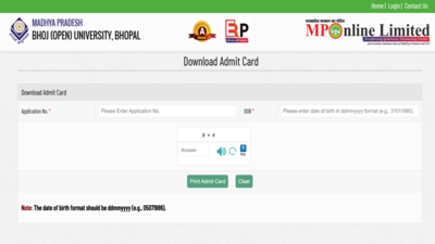 MP BHOJ DElEd (ODL) admit card 2026 released at mpbou.mponline.gov.in: Direct link to download here