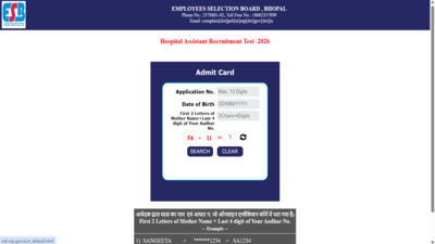 MPESB Hospital Assistant recruitment 2026 admit card released for 1,200 posts: Direct link to download hall ticket here