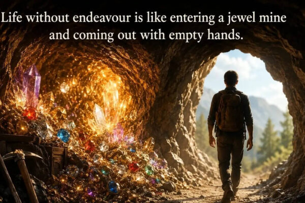 “Life without endeavour is like entering a jewel mine and coming out...”