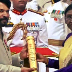 Mammootty receives Padma Bhushan from President Murmu; Wife Sulfath and son Dulquer Salmaan share the proud moment |