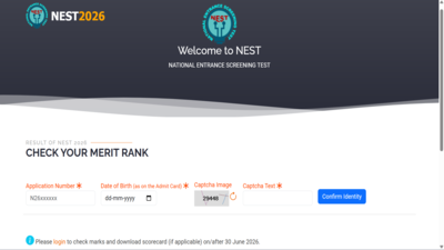 NEST 2026 result released at nestexam.in: Direct link to check your merit rank here