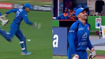 Bizarre scene in Chennai! Rahmanullah Gurbaz kicks ball to boundary, gifts Rohit Sharma four runs - Watch