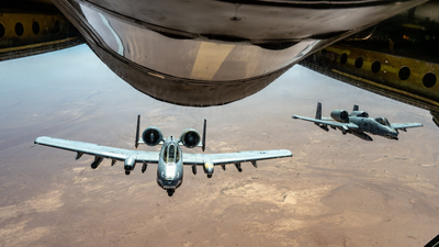 US A-10 attack aircraft fly over Middle East as forces remain deployed across region
