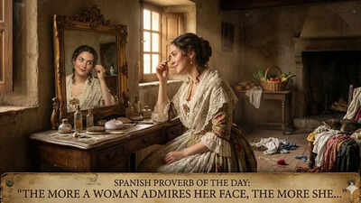 Spanish proverb of the day: "The more a woman admires her face, the more she ruins her..." |