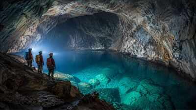 These mountains in Albania kept this giant underground lake hidden for centuries; now it's the world's largest underground thermal lake