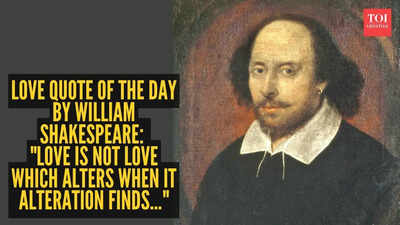 Love quote of the day by William Shakespeare: "Love is not love which alters when it alteration finds..."