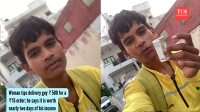 Woman tips delivery guy ₹500 for a ₹15 order; he says it is worth nearly two days of his income |