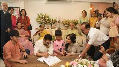 Aamir Khan-Gauri Spratt wedding: First photo of the couple as husband and wife is out; the newlyweds take their wedding vows in the presence of family and childrens