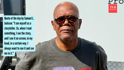 Quote of the day by Samuel L. Jackson: "I see myself as a storyteller. So, when I read something, I see the story, and I see it on screen, in my head, in a certain way. I always want to see it and see me in it."