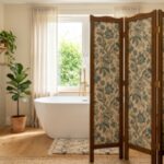 Skip the bathtub curtain: The vintage privacy trick that can make a bathroom feel more expensive