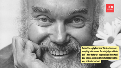 Ram Dass Quote: Quote of the day by Ram Dass: “The heart surrenders everything to the moment. The mind judges and holds back”; What the Harvard psychedelic and Neem Karoli Baba follower advises on differentiating between the ways of the mind and heart