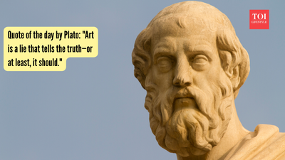 Plato Quote: Quote of the day by Plato: "Art is a lie that tells the truth—or at least, it should."