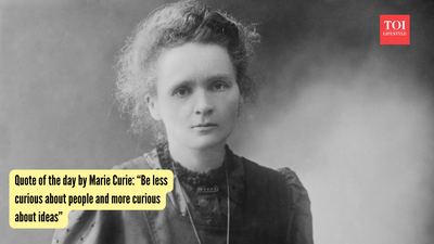 Quote of the day by Marie Curie: “Be less curious about people and more curious about ideas”