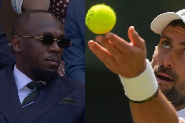 'Fastest man alive' watches tennis great: Usain Bolt turns up for Novak Djokovic's Wimbledon clash - Watch | Tennis News