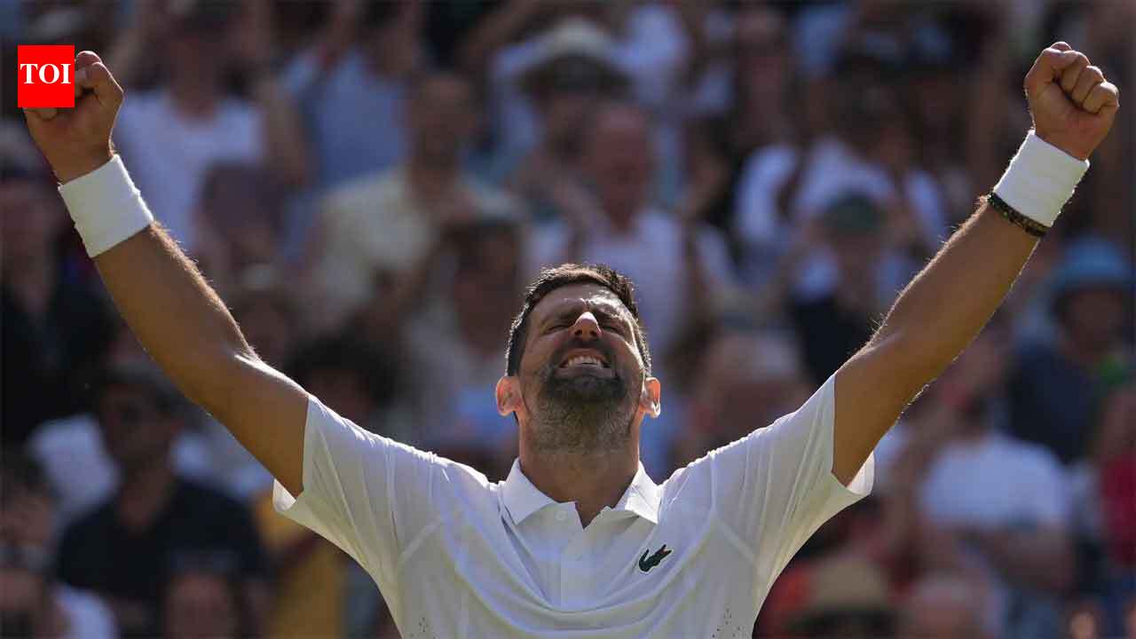 Novak Djokovic survives Arthur Rinderknech test, equals Roger Federer's Wimbledon record | Tennis News