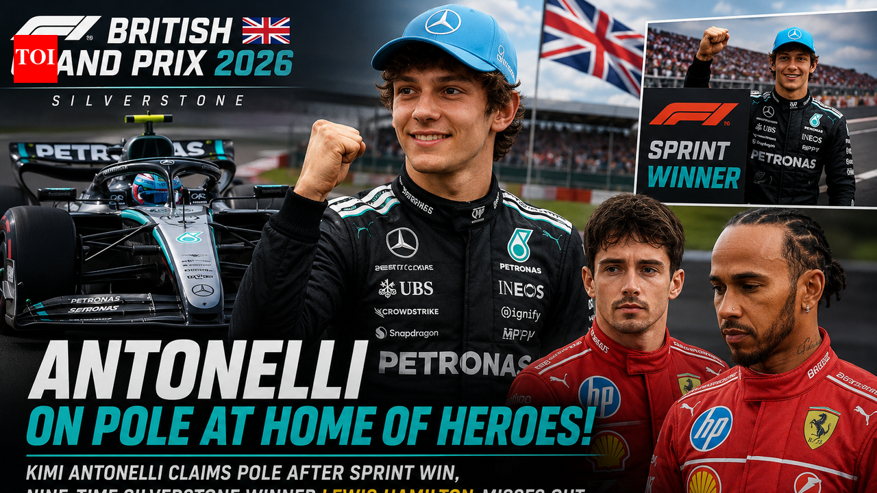 British Grand Prix 2026: Kimi Antonelli claims pole after sprint win, nine-time Silverstone winner Lewis Hamilton misses out | Racing News