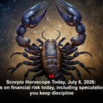 Scorpio Horoscope Today, July 6, 2026: Luck smiles on financial risk today, including speculation, provided you keep discipline