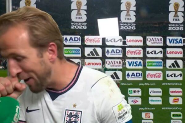 Watch: Harry Kane loses his voice after England’s World Cup win and delivers funniest viral post-match moment | Football News