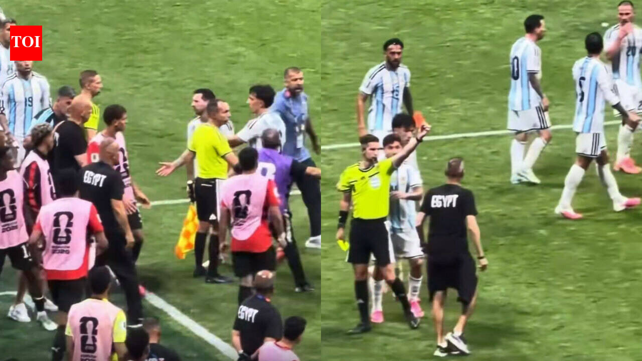 Tempers explode as Lionel Messi clashes with Egypt coach, staff member sent off in dramatic World Cup scenes | Watch | Football News
