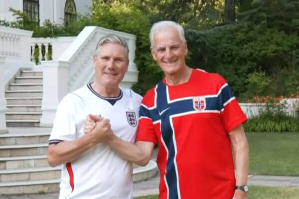 Watch: Keir Starmer, Jonas Gahr Støre swap playful World Cup jibes before England-Norway quarter-final clash | Football News