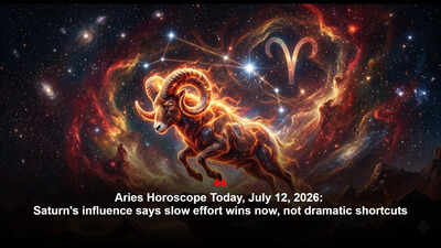 Aries Horoscope Today, July 12, 2026: Saturn's influence says slow effort wins now, not dramatic shortcuts