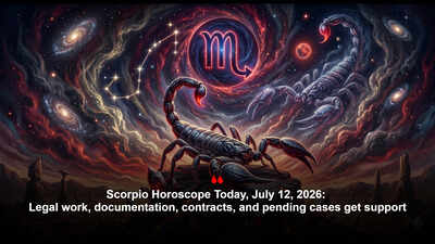 Scorpio Horoscope Today, July 12, 2026: Legal work, documentation, contracts, and pending cases get support