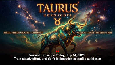 Taurus Horoscope Today, July 14, 2026: Trust steady effort, and don't let impatience spoil a solid plan
