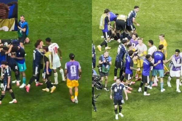 Tensions flare! Jude Bellingham slaps Argentina player on the head after England's World Cup semifinal defeat - WATCH | Football News