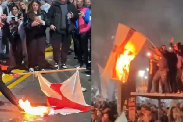Watch: Argentina fans burn England flags after FIFA World Cup semi-final win | Football News