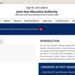 JoSAA counselling 2026: Round 5 seat allotment result released at josaa.nic.in; complete online reporting by July 20
