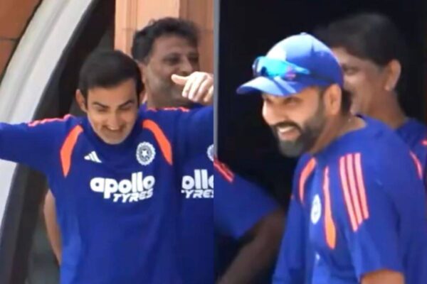 Watch: Rohit Sharma shares a laugh with Gautam Gambhir at Lord's balcony ahead of ODI decider against England | Cricket News