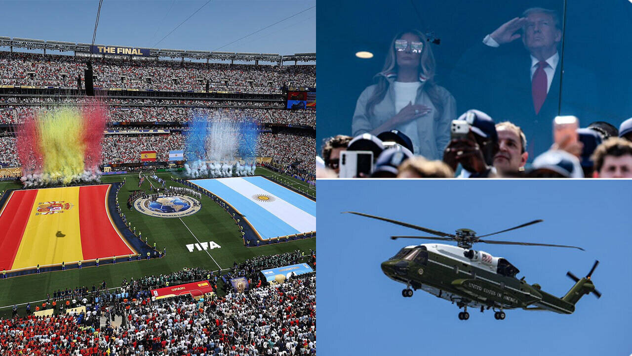 Watch: Donald Trump makes dramatic Marine One arrival at Argentina vs Spain FIFA World Cup final | Football News