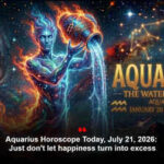 Aquarius Horoscope Today, July 21, 2026: Just don't let happiness turn into excess