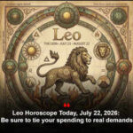 Leo Horoscope Today, July 22, 2026: Be sure to tie your spending to real demands