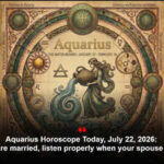 Aquarius Horoscope Today, July 22, 2026: If you are married, listen properly when your spouse speaks