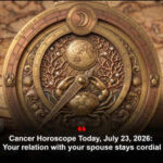 Cancer Horoscope Today, July 23, 2026: Your relation with your spouse stays cordial