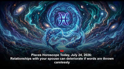 Pisces Horoscope Today, July 24, 2026: Relationships with your spouse can deteriorate if words are thrown carelessly
