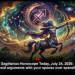 Sagittarius Horoscope Today, July 24, 2026: Avoid arguments with your spouse over spending