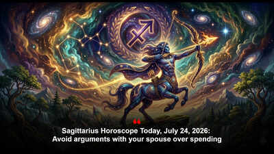Sagittarius Horoscope Today, July 24, 2026: Avoid arguments with your spouse over spending