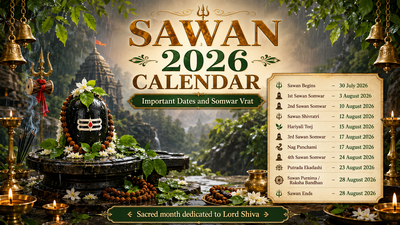 Sawan 2026 Calendar: Full List of Somwar Vrat, Shivratri, Pradosh, Ekadashi, and Purnima Dates