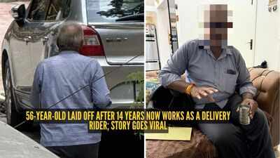 'Aaj kaam hi nahi tha, wait kar raha tha kaam ke liye': 56-year-old laid off after 14 years now works as a delivery rider; story goes viral |