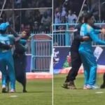 Fan on a mission: Pitch invader steals Rahmanullah Gurbaz's cap mid-match and runs away - Watch