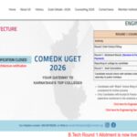 COMEDK UGET round 1 seat allotment 2026 out at comedk.org; direct link to download here