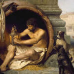 Quote of the day by Diogenes: 'I threw away my cup when I saw a child drinking water from his hands'
