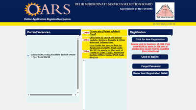 DSSSB opens fresh application window for 2009 DASS Grade II applicants against 606 ASO vacancies; apply here
